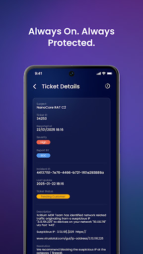 Xcitium Mobile SOC ekran görüntüsü