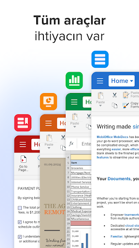 MobiOffice: Word, Sheets, PDF ekran görüntüsü