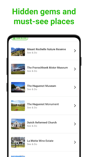 Franschhoek SmartGuide ekran görüntüsü