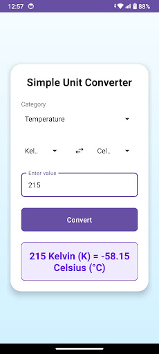 Simple Unit Converter ekran görüntüsü