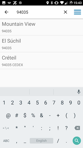 Zip Code ekran görüntüsü