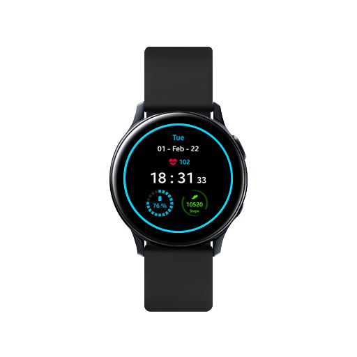 Blue Ring Watch Face ekran görüntüsü