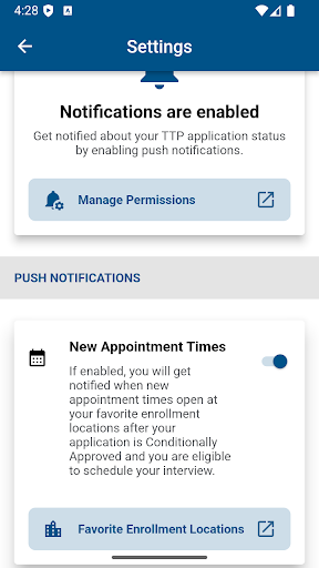 Trusted Traveler Programs ekran görüntüsü