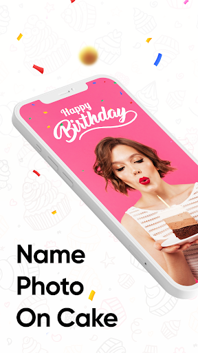 Name Photo On Birthday Cake ekran görüntüsü