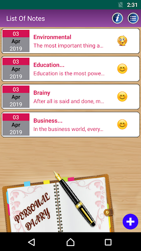 Diary with PIN Password Lock ekran görüntüsü