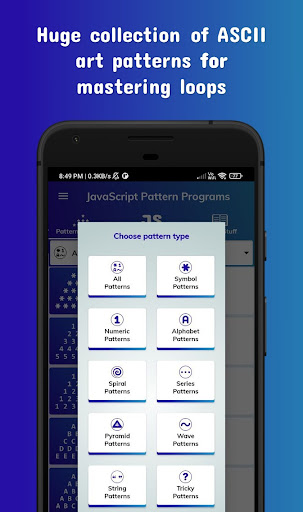 JavaScript Pattern Programs(P) ekran görüntüsü