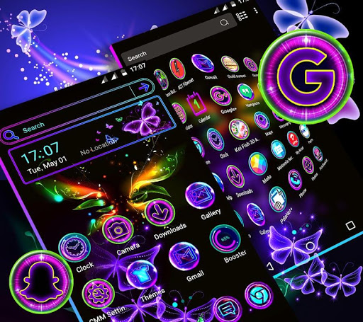 Glow Butterfly Launcher Theme ekran görüntüsü