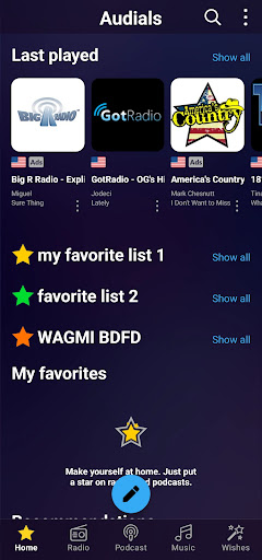 Audials Play: Radio & Podcasts ekran görüntüsü