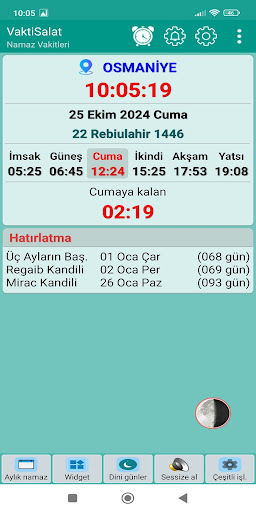 Namaz Vakti, Ezan Vakti, Kıble ekran görüntüsü