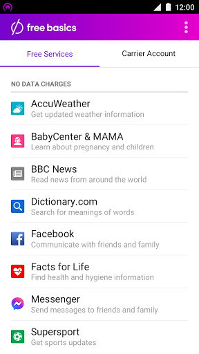 Free Basics by Facebook ekran görüntüsü