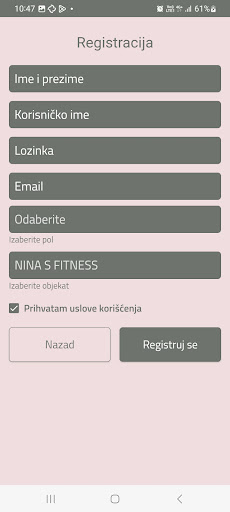 Nina S Fitness ekran görüntüsü