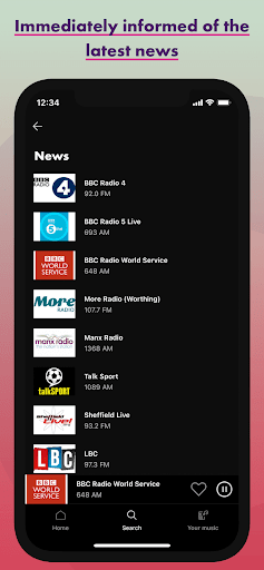 InstantRadio ekran görüntüsü