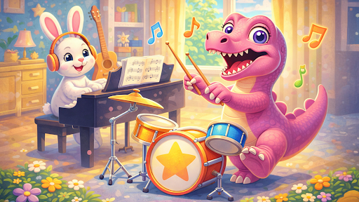 Dudi Dum Dino care game - Pet ekran görüntüsü