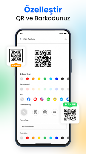 QR kod tarayıcı barkod okuyucu ekran görüntüsü