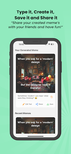 MemeFrog: AI Meme Generator ekran görüntüsü