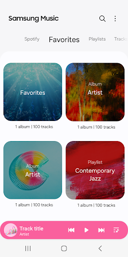 Samsung Music ekran görüntüsü
