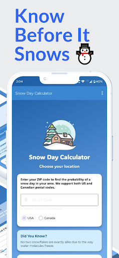 Snow Day Calculator ekran görüntüsü