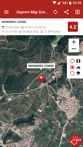 Deprem Bilgi Sistemi ekran görüntüsü