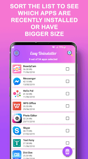 Easy Uninstaller App Uninstall ekran görüntüsü