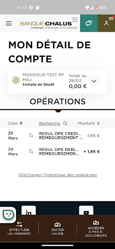Banque Chalus ekran görüntüsü