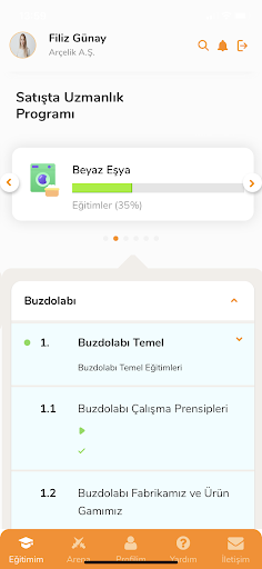 Arçelik Perakende Akademi ekran görüntüsü
