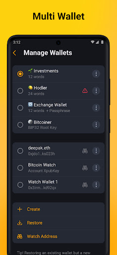 Unstoppable Crypto Wallet ekran görüntüsü