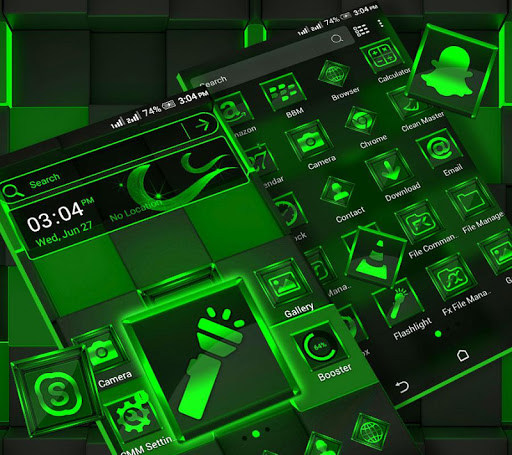 Green Light Launcher Theme ekran görüntüsü