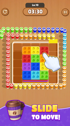 Coffee Sort - Block Jam Puzzle ekran görüntüsü
