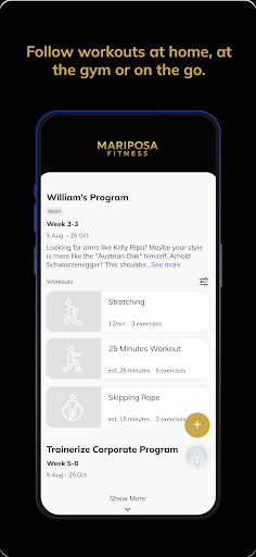 Mariposa Fitness ekran görüntüsü