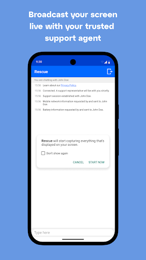 LogMeIn Rescue Customer ekran görüntüsü