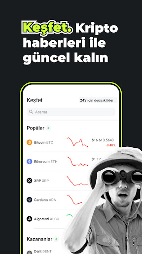 Kripto Borsasi: Bitcoin Al-Sat ekran görüntüsü