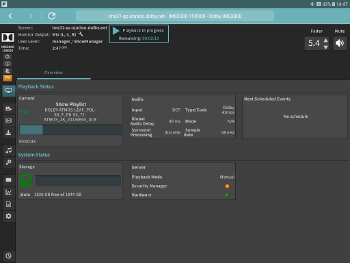 Cinema Server Control ekran görüntüsü