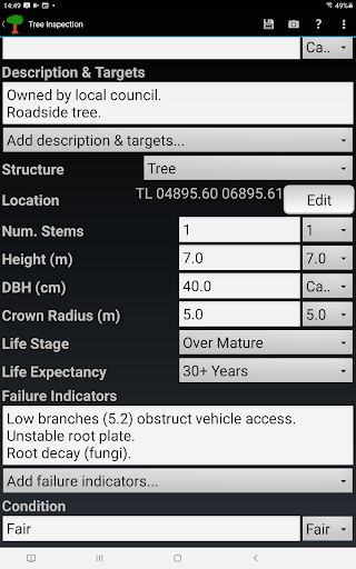 Tree Survey (OTISS) ekran görüntüsü