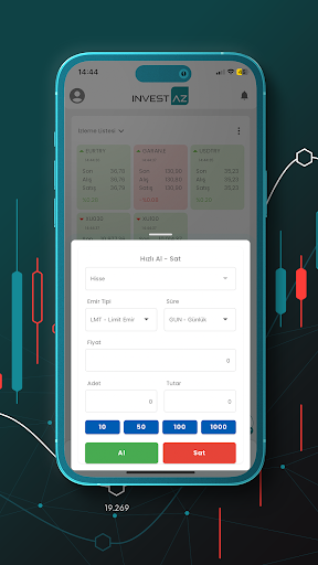 InvestAZ Borsa ekran görüntüsü