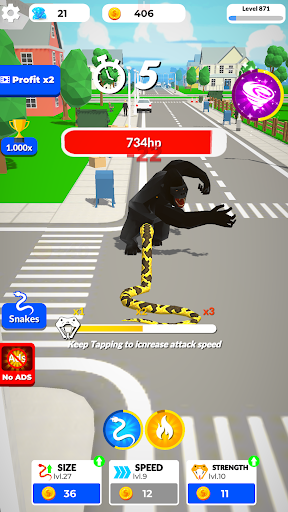 Idle Snake World:Hunting Fight ekran görüntüsü
