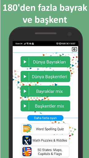 Bayraklar ve Başkentler ekran görüntüsü