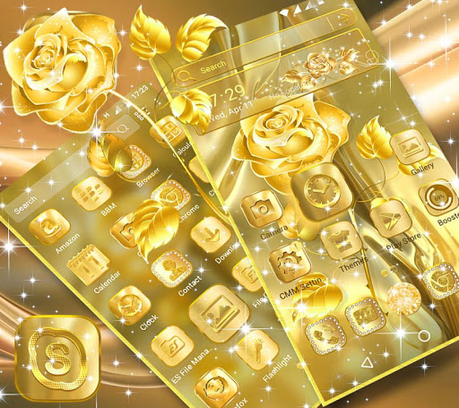 Golden Rose Launcher Theme ekran görüntüsü