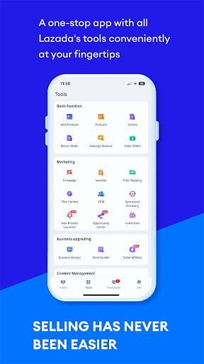 Lazada Seller Center ekran görüntüsü