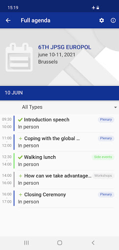 EP Events ekran görüntüsü
