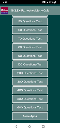 Pathophysiology Quiz ekran görüntüsü