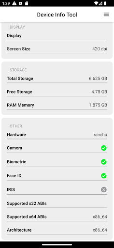 Device Info Tool ekran görüntüsü