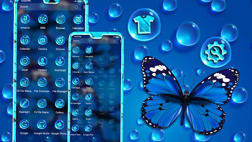 Blue Butterfly Launcher Theme ekran görüntüsü