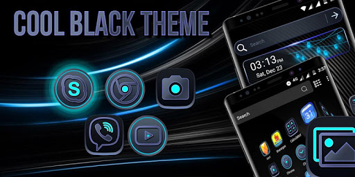 Cool Black Launcher Theme ekran görüntüsü