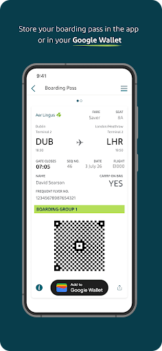 Aer Lingus App ekran görüntüsü