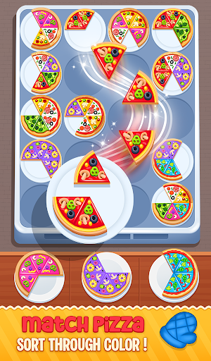 Pizza Color Sort: 3D Puzzle ekran görüntüsü