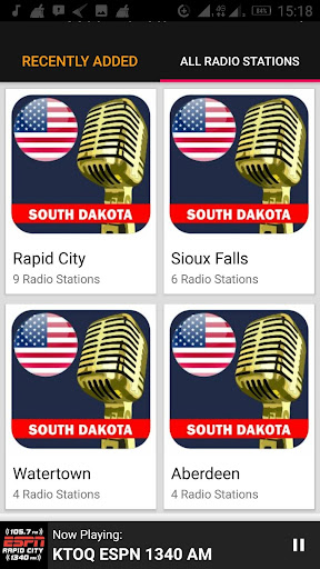 South Dakota Radio Stations ekran görüntüsü