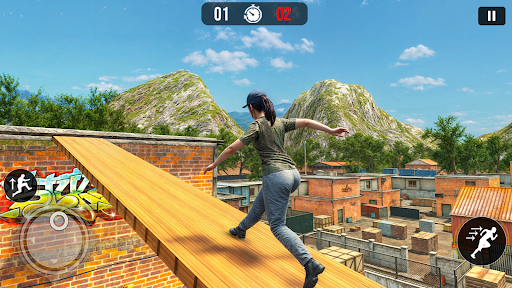 Going Up Rooftop Parkour Race ekran görüntüsü