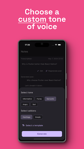 VoicePost: AI Social Posts ekran görüntüsü