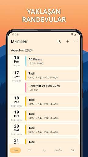Yıl Görünümlü Takvim ekran görüntüsü