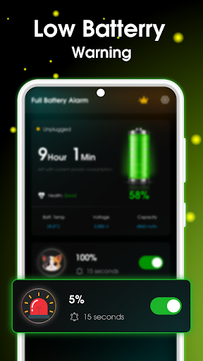 Full Battery Alarm 100% ekran görüntüsü